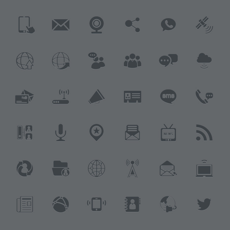 36 free vector communication icons